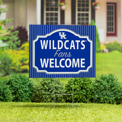 University of Kentucky Coroplast Yard Sign, "Fans Welcome" - Collegiate Home