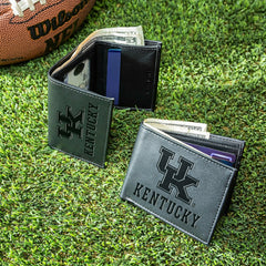 University of Kentucky, Bi-Fold and Tri-Fold Wallet Gift Set, Black - Collegiate Home