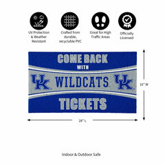 28" x 16" PVC Trapper Mat, Come Back with Tickets, University of Kentu - Collegiate