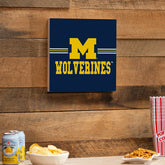 University Of Michigan Wood Wall Sign, 12x12 - Collegiate Home