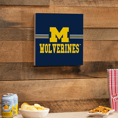 University Of Michigan Wood Wall Sign, 12x12 - Collegiate Home