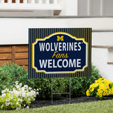 University Of Michigan Coroplast Yard Sign, "Fans Welcome" - Collegiate Home