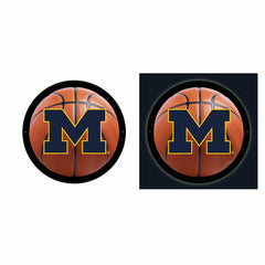 University Of Michigan College Basketball Small Round Edgelite LED Dec - Collegiate Home