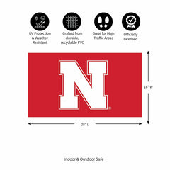 Full Color PVC Mat, 16" x 28", University of Nebraska - Collegiate