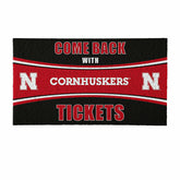 28" x 16" PVC Trapper Mat, Come Back with Tickets, University of Nebra - Collegiate