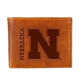 University of Nebraska, Embossed 100% Genuine Tumbled Leather Passcase - Collegiate Home