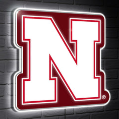 Nebraska LED Wall Decor, Glazelite, Logo - Collegiate Home