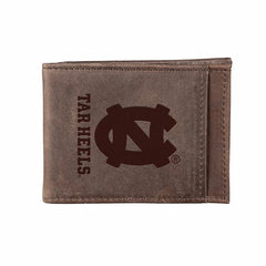 Front Pocket Wallet w/ RFID Blocking, University of North Carolina, Br - Collegiate Home