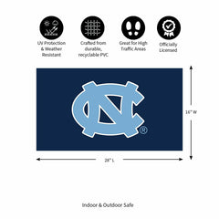 Full Color PVC Mat, 16" x 28", University of North Carolina - Collegiate