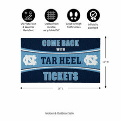 28" x 16" PVC Trapper Mat, Come Back with Tickets, University of North - Collegiate