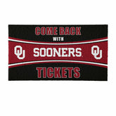 28" x 16" PVC Trapper Mat, Come Back with Tickets, University of Oklah - Collegiate