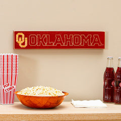 University of Oklahoma Engraved Wood Sign, 3.5" x 18" - Collegiate Home