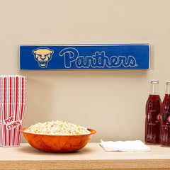 University of Pittsburgh Engraved Wood Sign, 3.5" x 18" - Collegiate Home