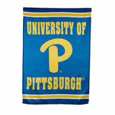 Embossed Suede Flag, House Size, University of Pittsburgh - Collegiate Home
