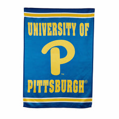 Embossed Suede Flag, House Size, University of Pittsburgh - Collegiate Home