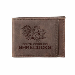 Front Pocket Wallet w/ RFID Blocking, University of South Carolina, Br - Collegiate Home