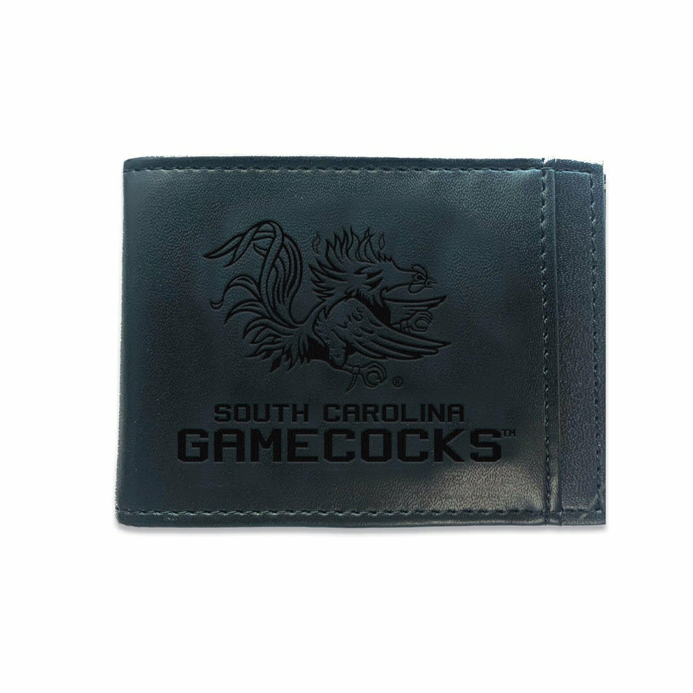 Front Pocket Wallet w/ RFID Blocking, University of South Carolina, Bl - Collegiate Home