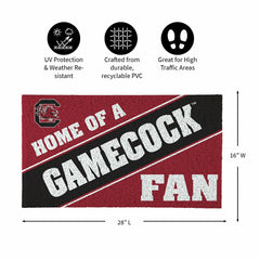 University of South Carolina, PVC Mat COLOR, Home of a Fan - Collegiate