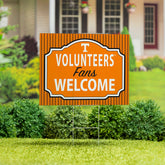 University of Tennessee Coroplast Yard Sign, "Fans Welcome" - Collegiate Home