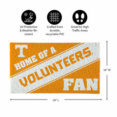 University of Tennessee, PVC Mat COLOR, Home of a Fan - Collegiate