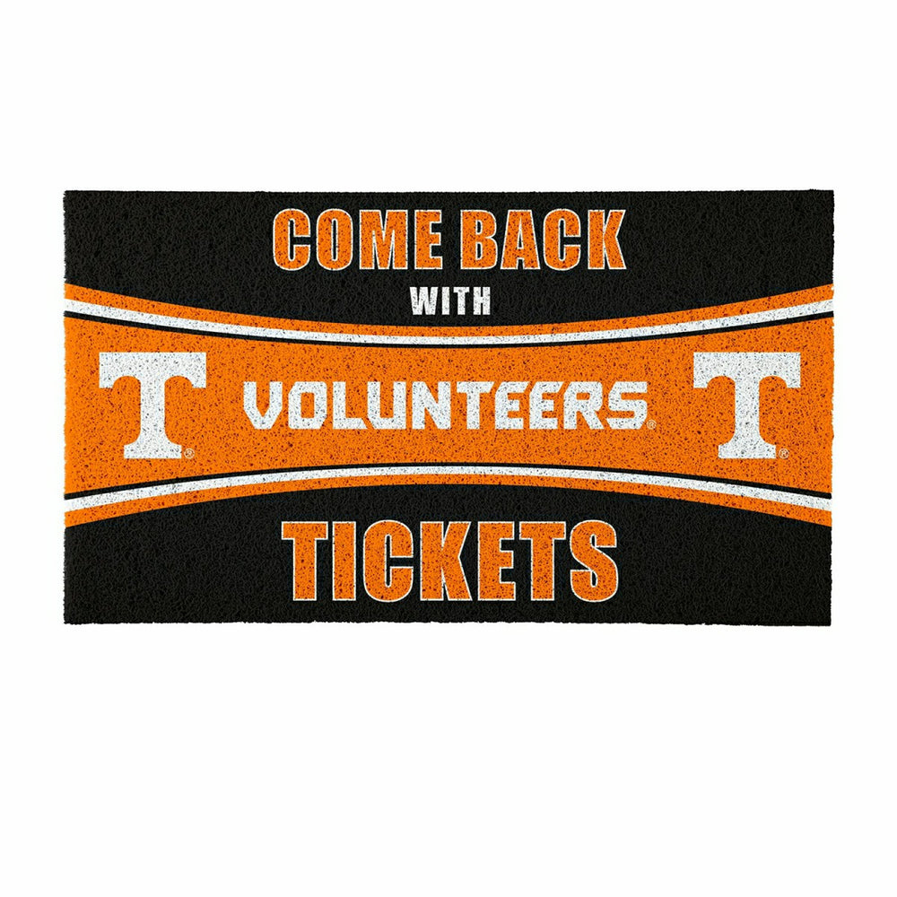 28" x 16" PVC Trapper Mat, Come Back with Tickets, University of Tenne - Collegiate