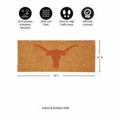 University of Texas Extra Large Full Color Coir Mat, 60"x24" - Collegiate