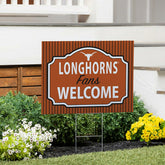 University of Texas Coroplast Yard Sign, "Fans Welcome" - Collegiate Home
