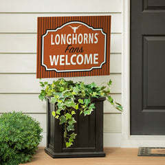 University of Texas Coroplast Yard Sign, "Fans Welcome" - Collegiate Home