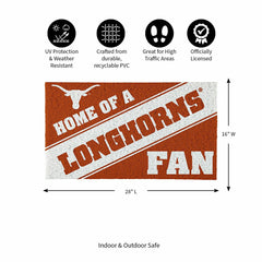 University of Texas, PVC Mat COLOR, Home of a Fan - Collegiate