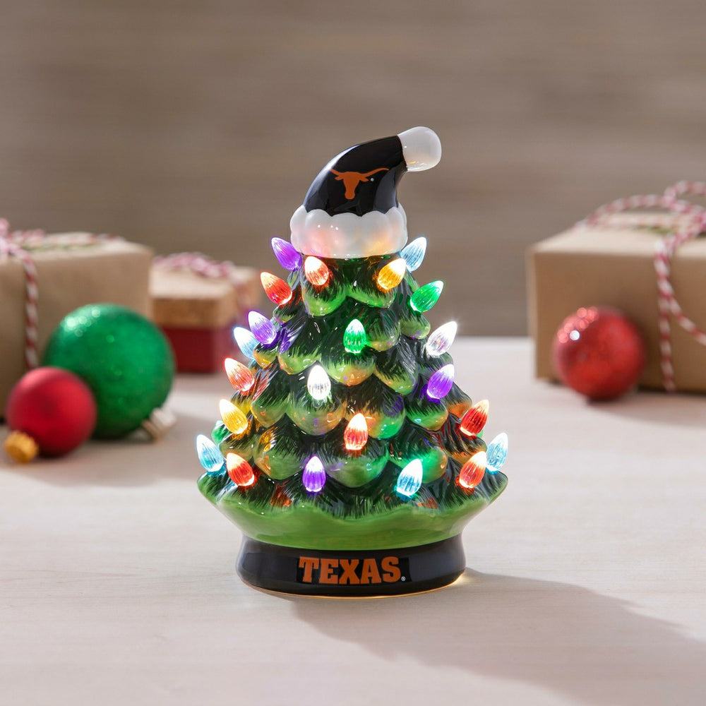 8" LED Ceramic Christmas Tree, University of Texas - Collegiate Home