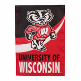 University of Wisconsin-Madison Burlap Flag GDN Size - Collegiate Home