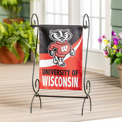 University of Wisconsin-Madison Burlap Flag GDN Size - Collegiate Home