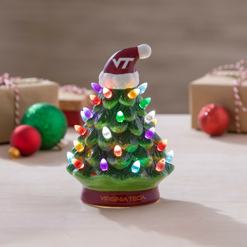 8" LED Ceramic Christmas Tree, Virginina Tech - Collegiate Home