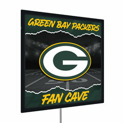 Green Bay Packers 23"H x 23"L LED Wall Decor, Edgelite, Square - Home NFL