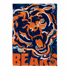 Chicago Bears Justin Patten Logo Suede Garden Flag - NFL