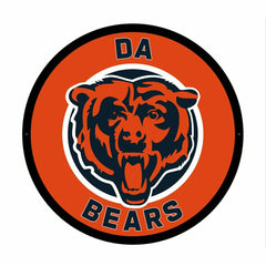 Chicago Bears Da Bears NFL Football Large Round Edgelite LED Decor - NFL
