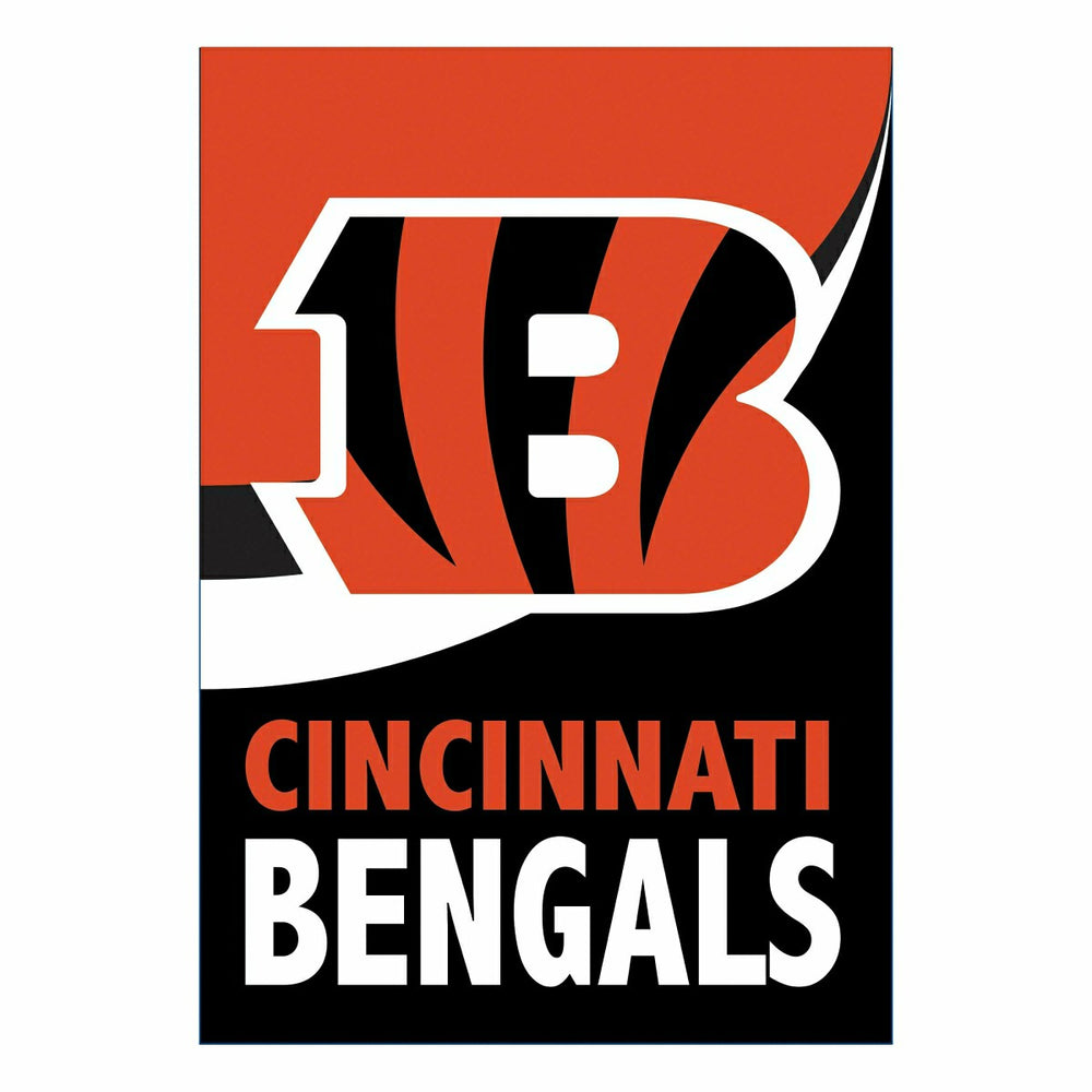 Cincinnati Bengals Burlap Flag House Size - NFL Home