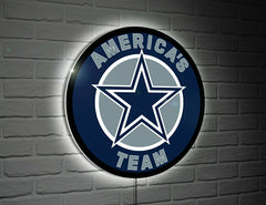 Dallas Cowboys America's Team NFL Football Large Round Edgelite LED De - NFL