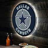 LED Wall Decor, Round, Dallas Cowboys - NFL Home
