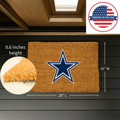 Coir Mat, 16"x28", Dallas Cowboys - NFL