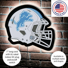 LED Wall Decor, Helmet, Detroit Lions - NFL Home