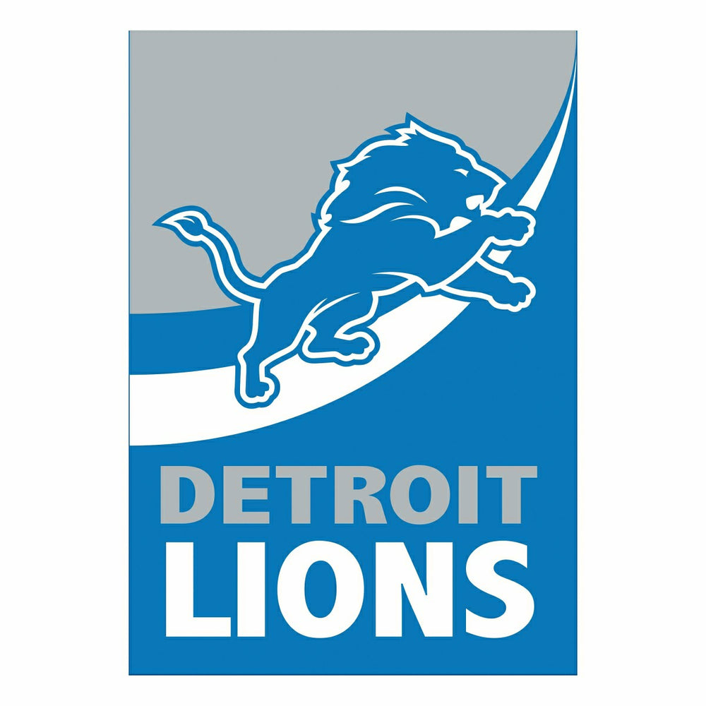 Detroit Lions Burlap Flag House Size - NFL Home