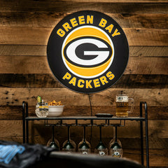 LED Wall Decor, Round, Green Bay Packers - NFL Home