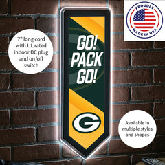 LED Wall Decor, Pennant, Green Bay Packers - NFL Home