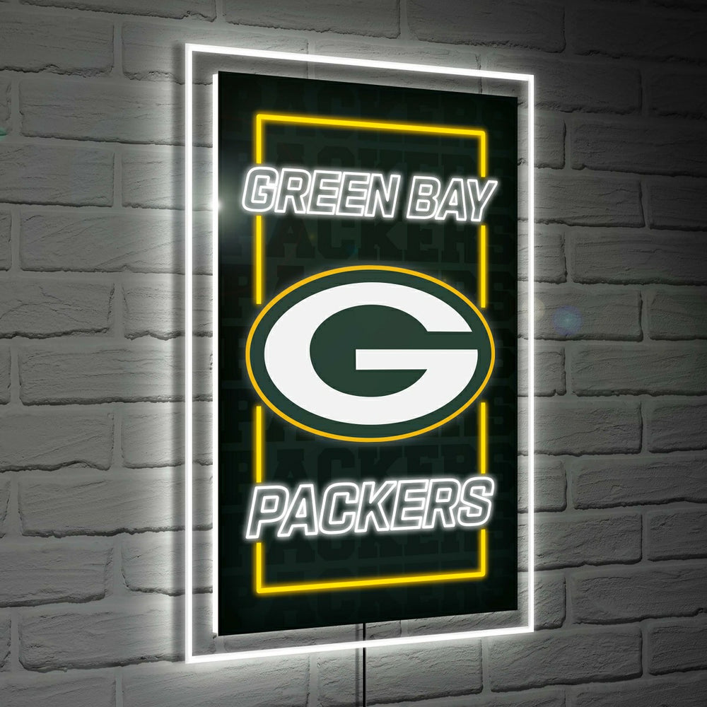 Green Bay Packers NFL Football Rectangle Neolite LED Decor - NFL Home