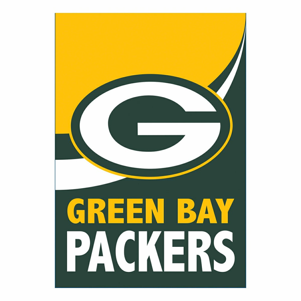 Green Bay Packers Burlap Flag House Size - NFL Home
