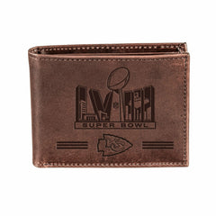 Kansas City Chiefs, Wallet, Bi-Fold, SB58 Champions, Brown - NFL Home