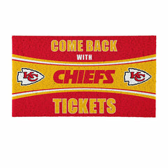 28" x 16" PVC Trapper Mat, Come Back with Tickets, Kansas City Chiefs - NFL