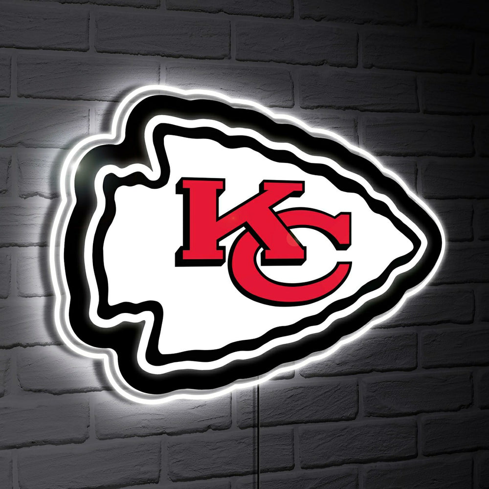 Kansas City Chiefs LED Wall Decor, Glazelite, Logo - NFL Home