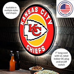 LED Wall Decor, Round, Kansas City Chiefs - NFL Home